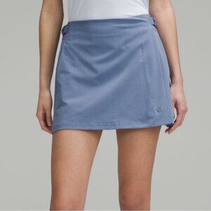 Lululemon Wrap Front Golf Skirt (Size 6) Oasis Blue Mid Rise Active Tennis Skort